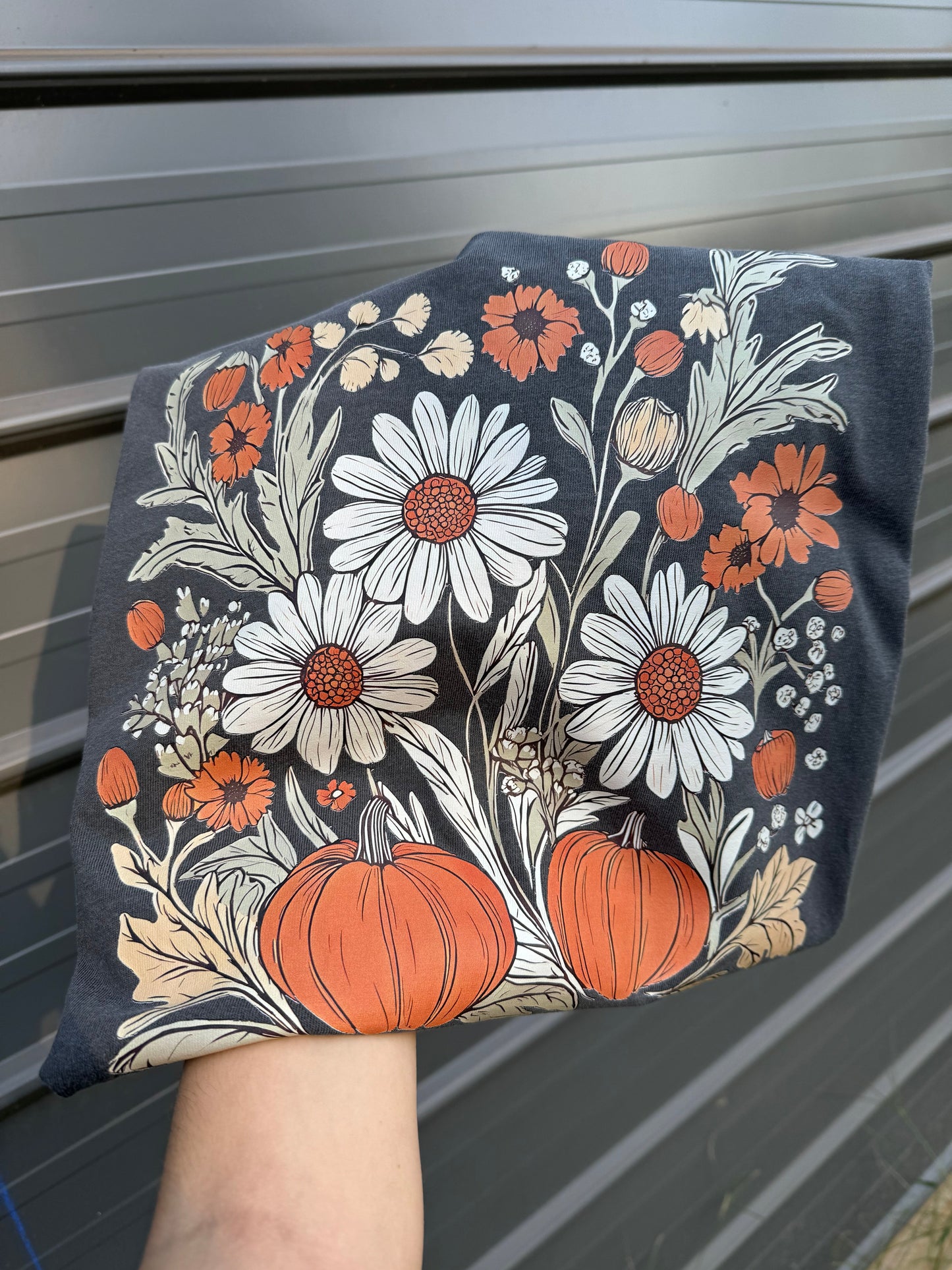 Floral Pumpkin Tee (Comfort Colors)