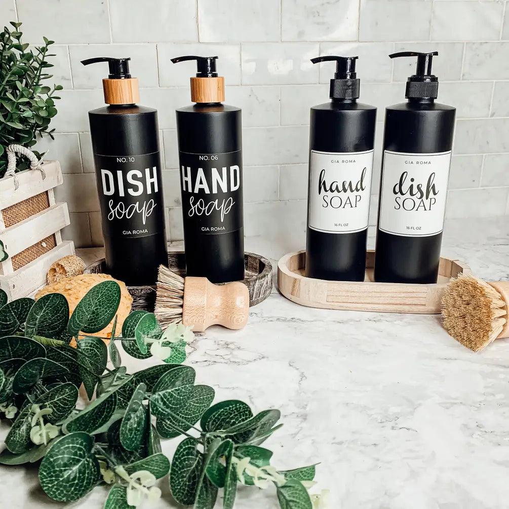 16oz Plastic Black Bottle Dispenser