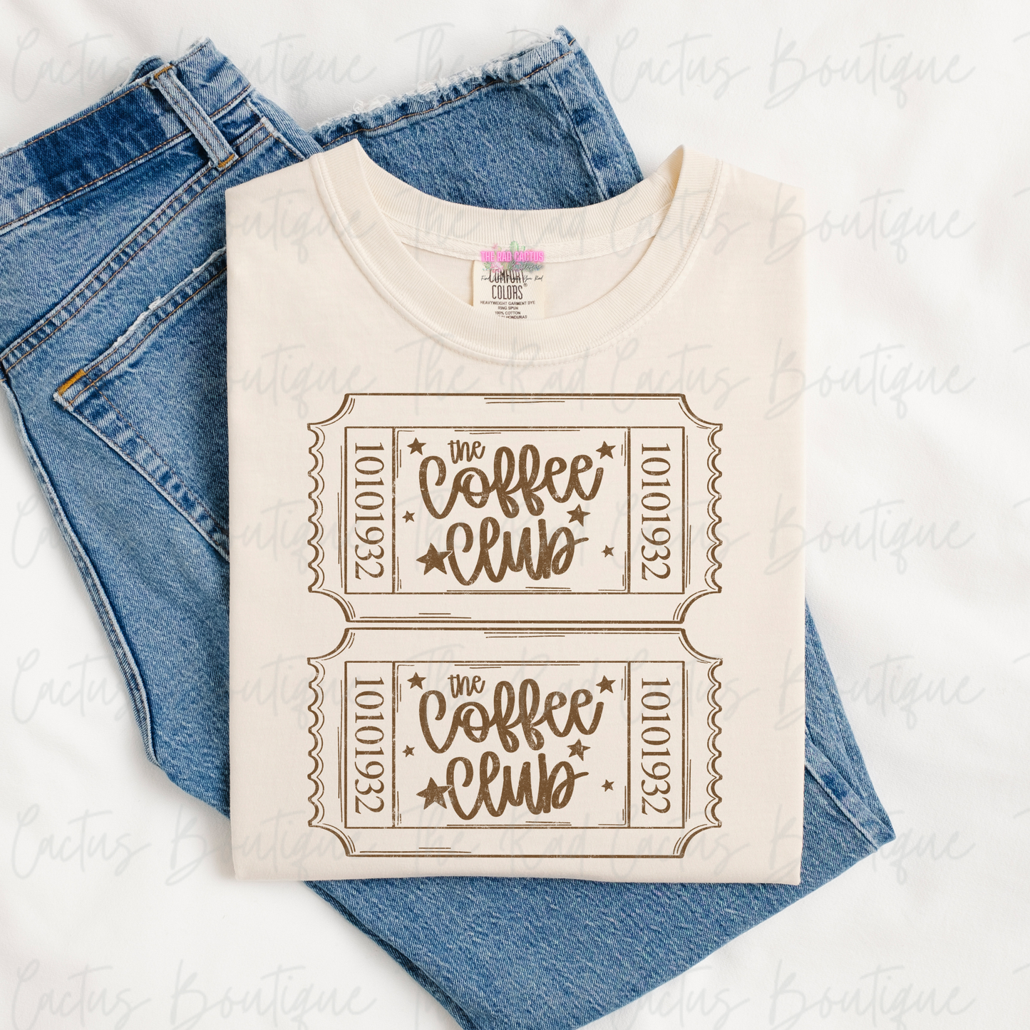 Coffee Club Brown Ink Graphic Tee or Crewneck Sweatshirt
