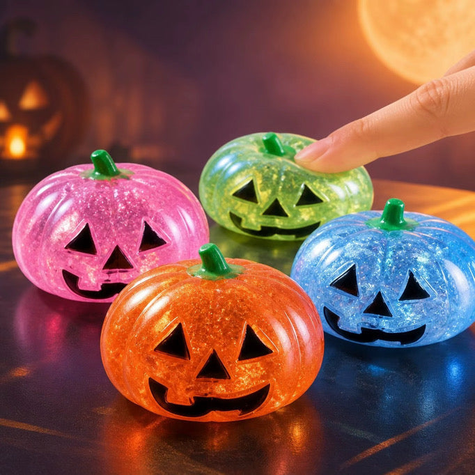 Squishy Toy - Halloween Glitter Pumpkin