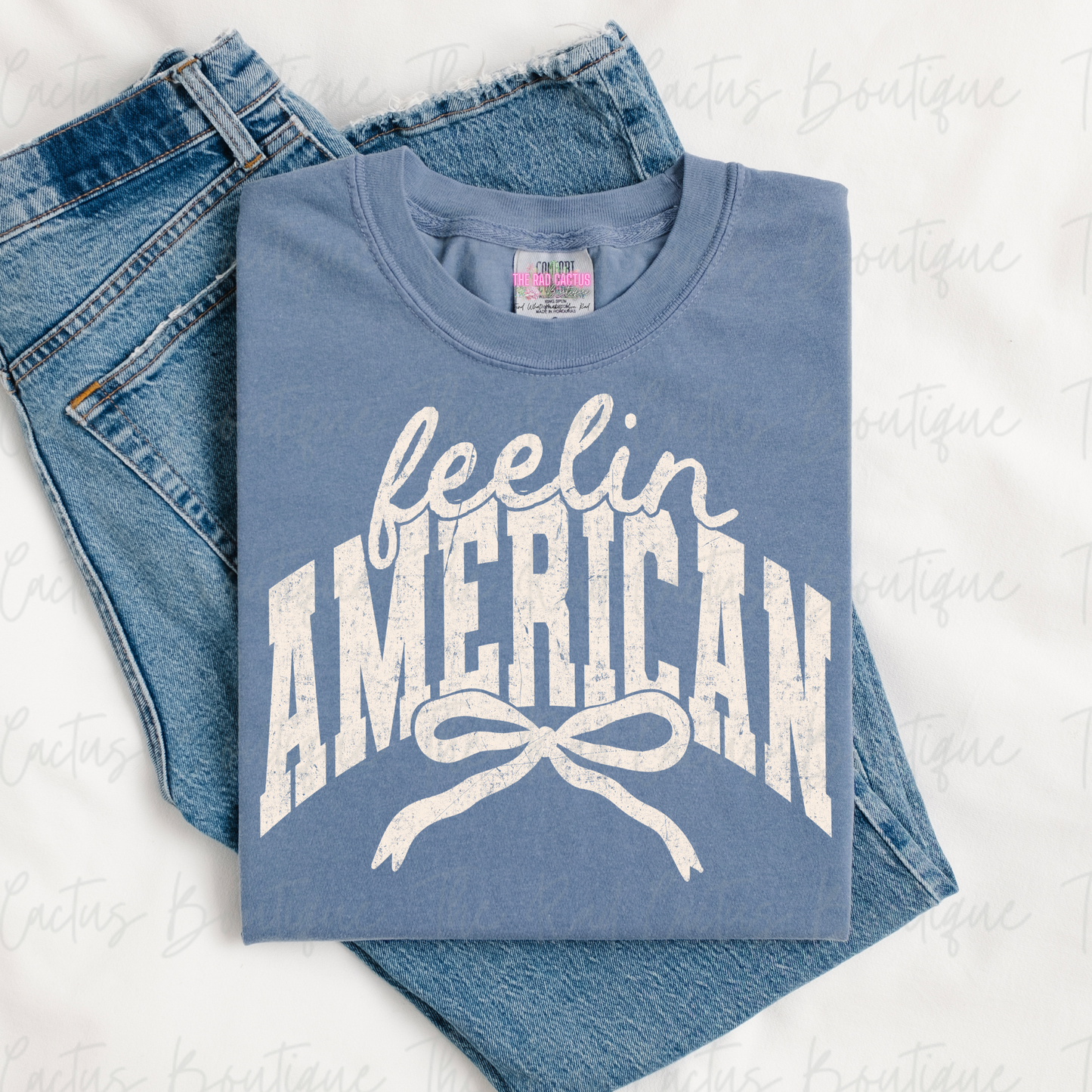 Feelin' American Cream Ink Graphic Tee or Crewneck Sweatshirt