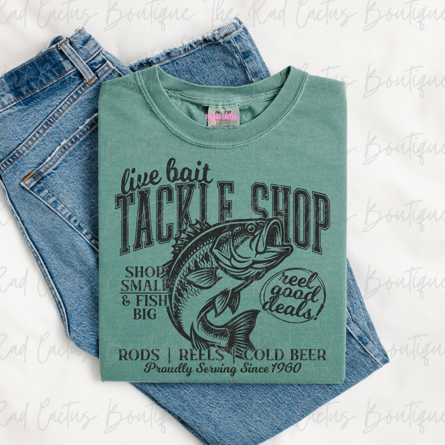 Live Bait Tackle Shop Graphic Tee or Crewneck Sweatshirt