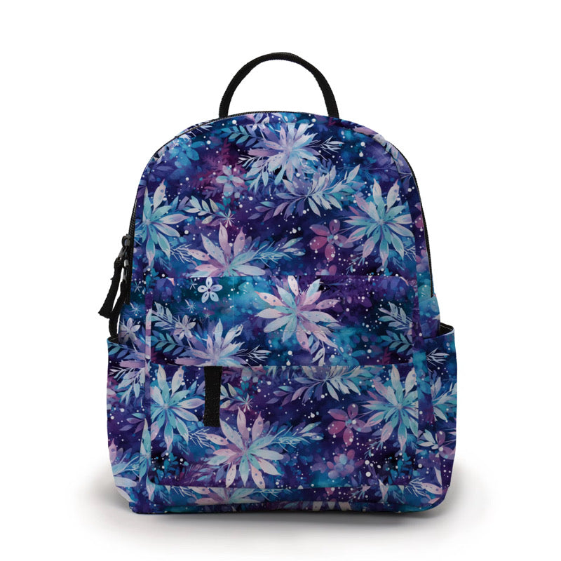 Mini Backpack - Christmas Blue Purple Snowflake - PREORDER ENS 10/20