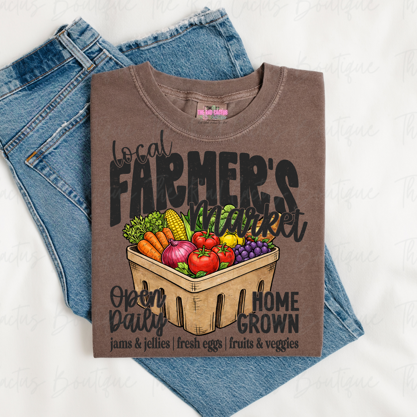 Local Farmer's Market Graphic Tee or Crewneck Sweatshirt