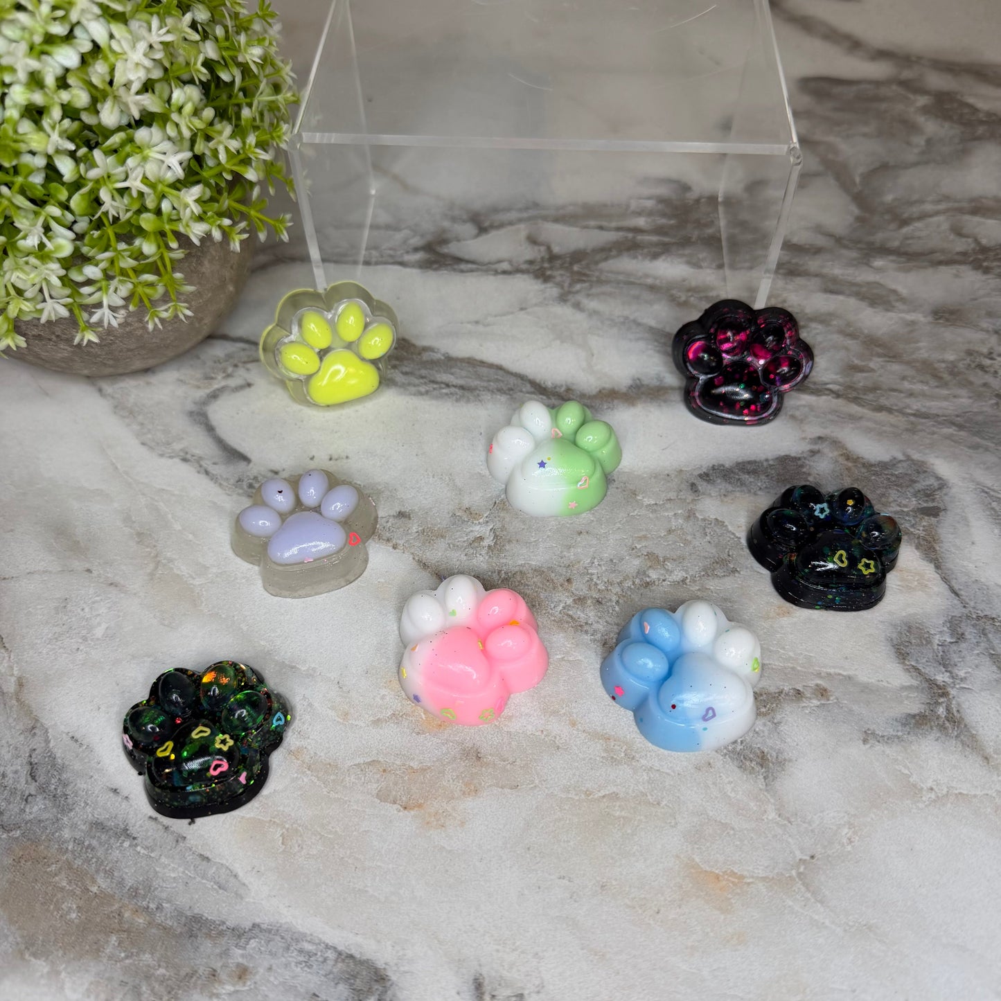 Figurine Silicone Squishy Toy - Glitter Paw