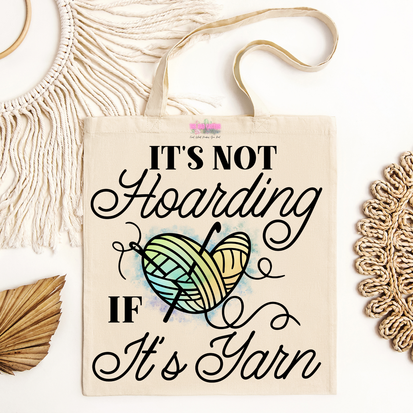 It's Not Hoarding If It's Yarn Canvas Tote Bag