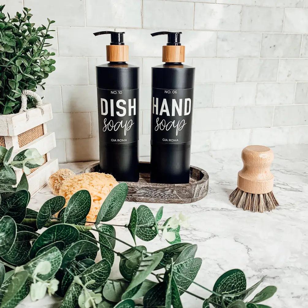 16oz Plastic Black Bottle Dispenser