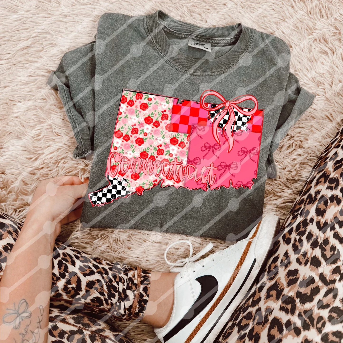 Connecticut Patchwork Tee/Sweatshirt