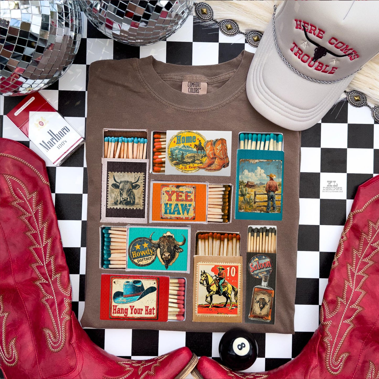 Western Match Box Tee/Sweatshirt