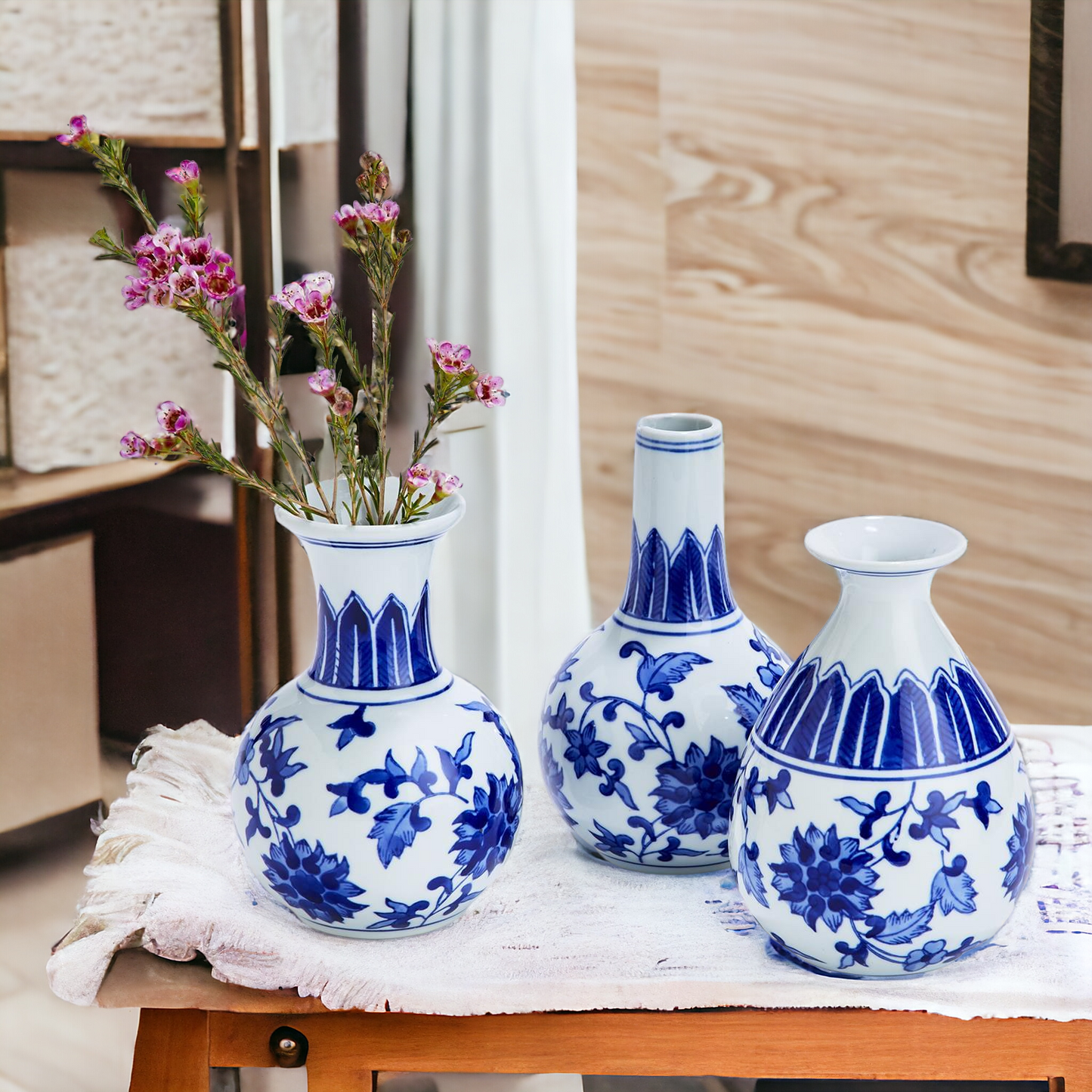 Chinoiserie Mediterranean Vases
