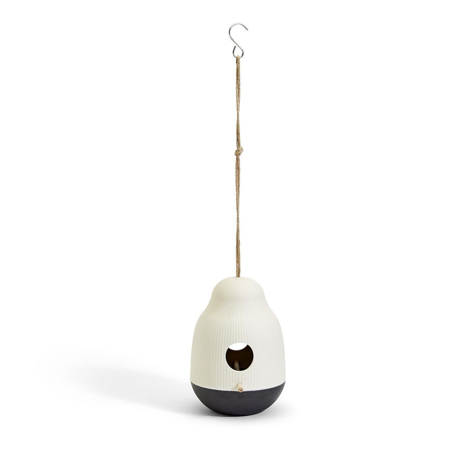 Modern Bird Feeder, White, Hanging