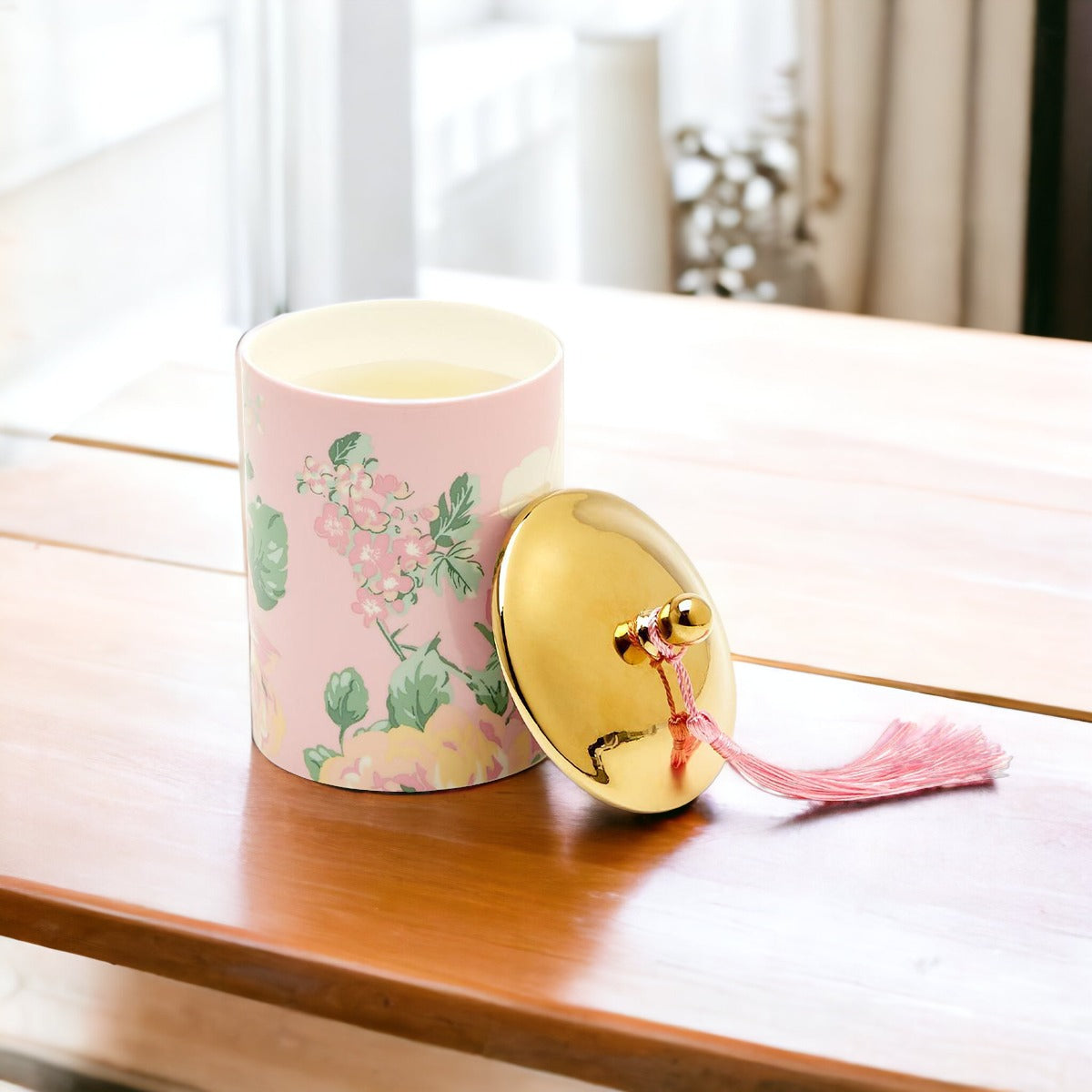 Vintage Floral Candle