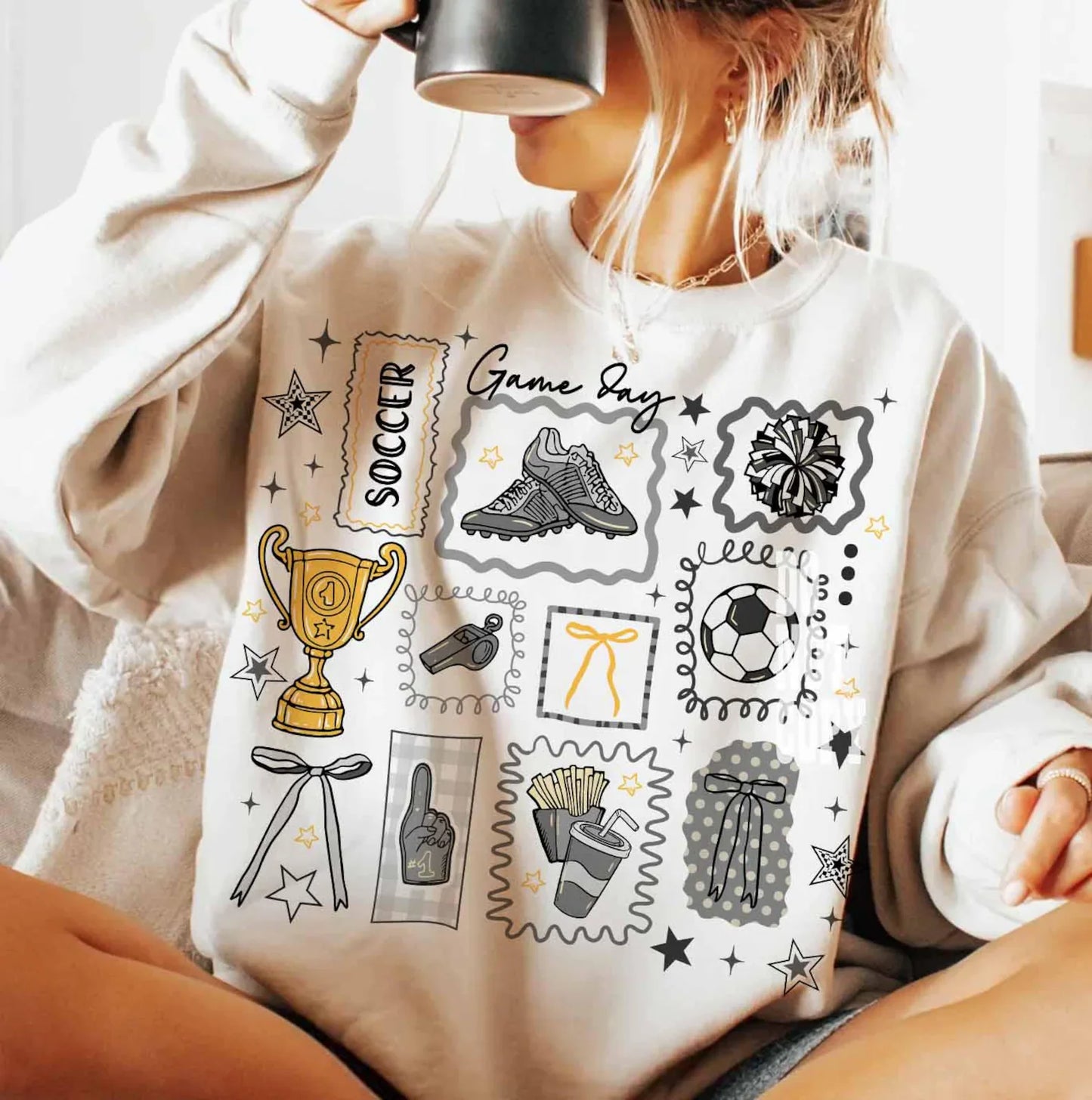 Game Day Soccer Postage Stamps Tee/Sweatshirt