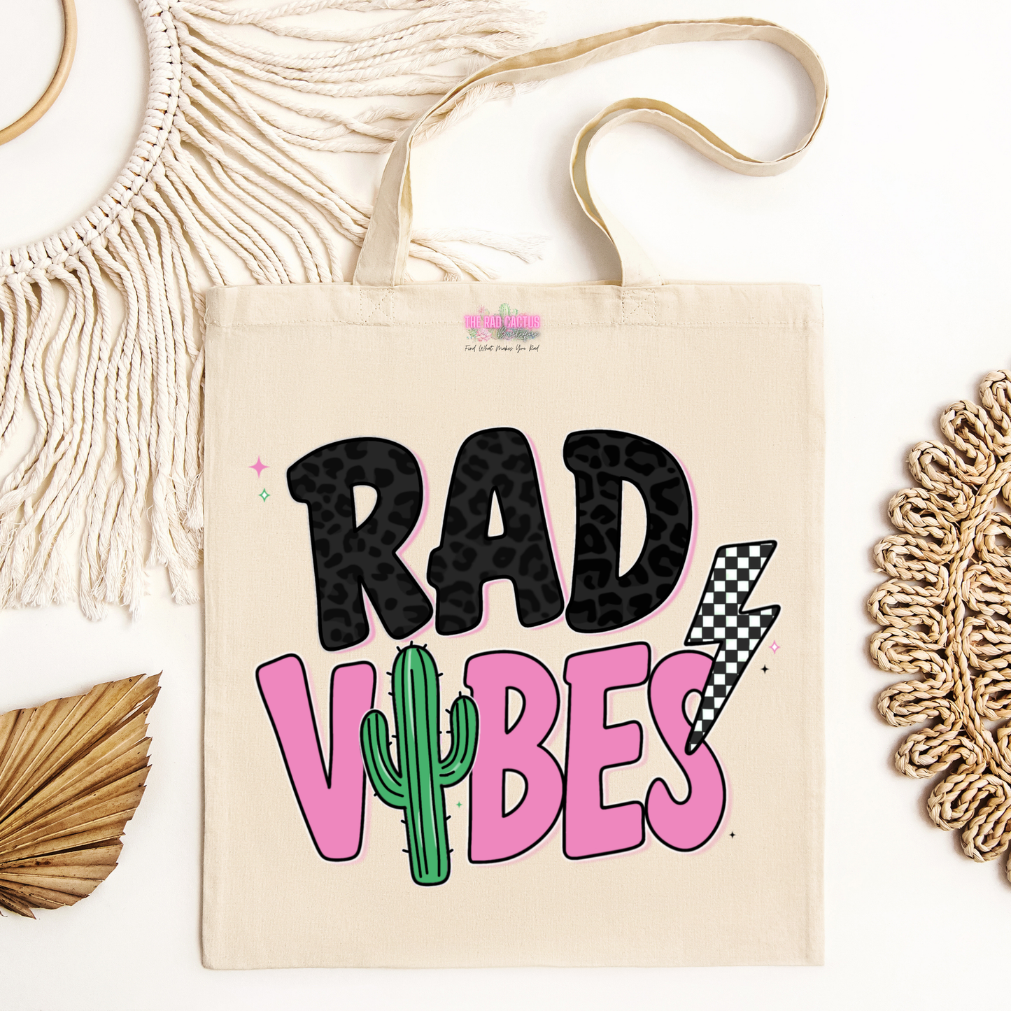 Rad Vibes Canvas Tote Bag