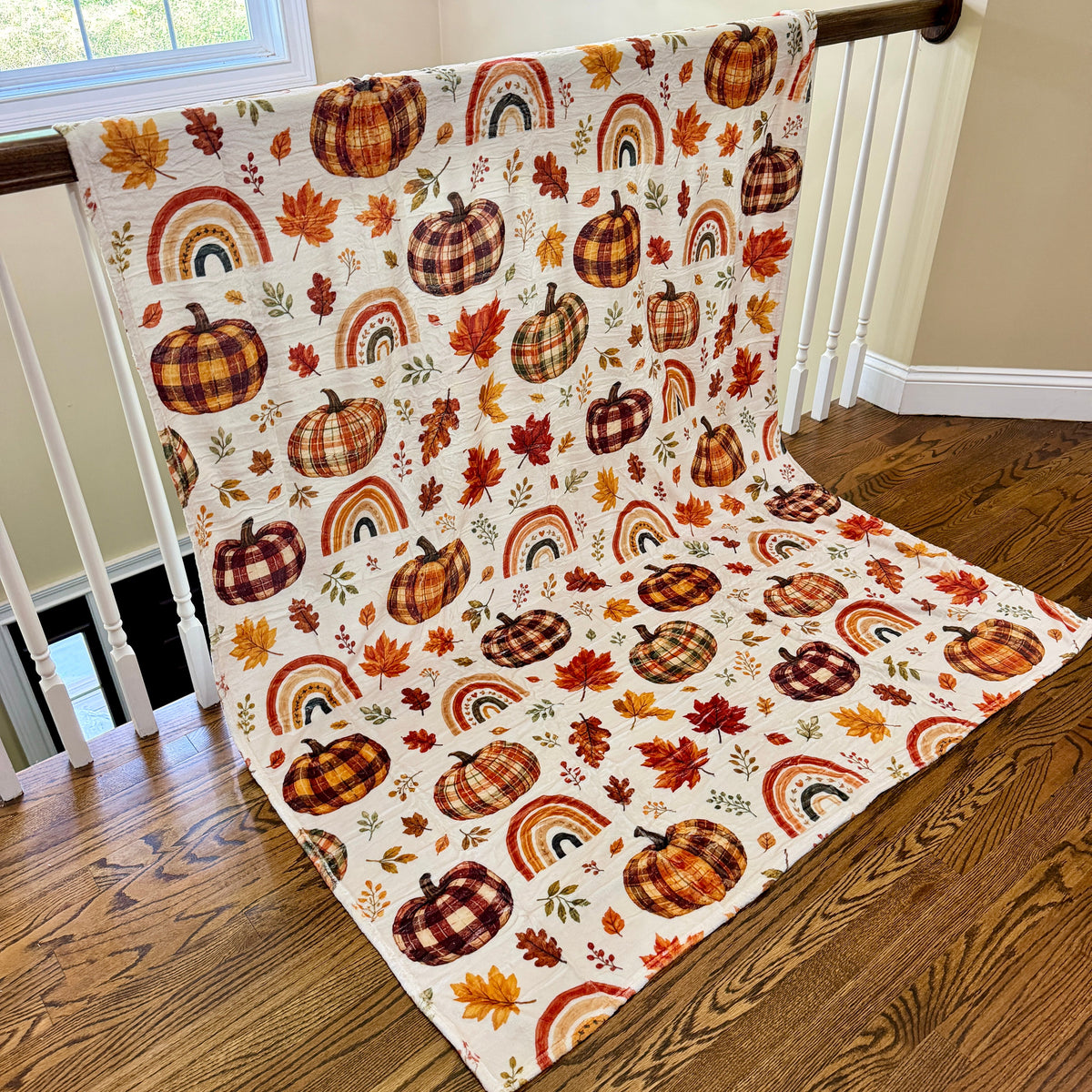 Blanket Halloween #2 - Plaid Pumpkins - PREORDER ends 7/25