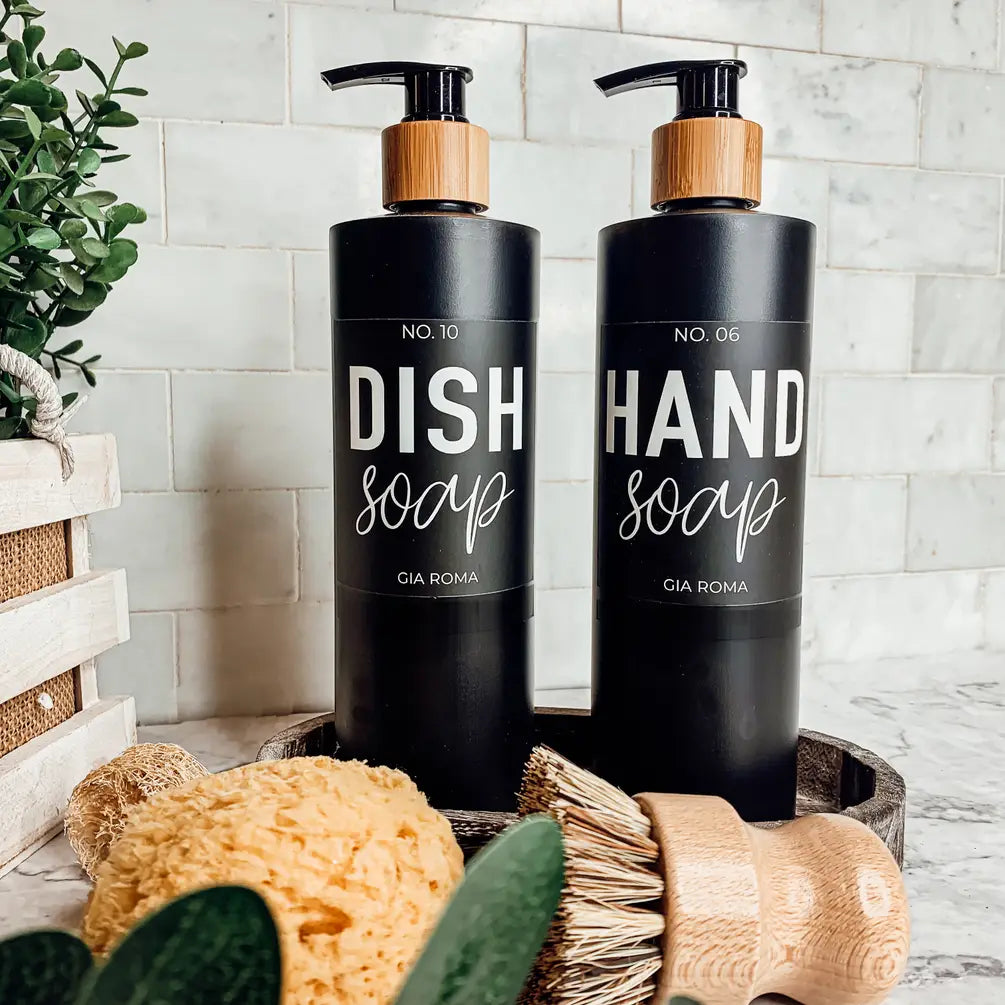 16oz Plastic Black Bottle Dispenser