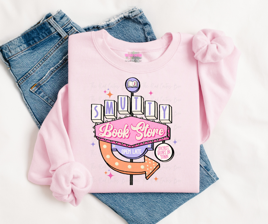 Smutty Book Store Graphic Tee or Crewneck Sweatshirt