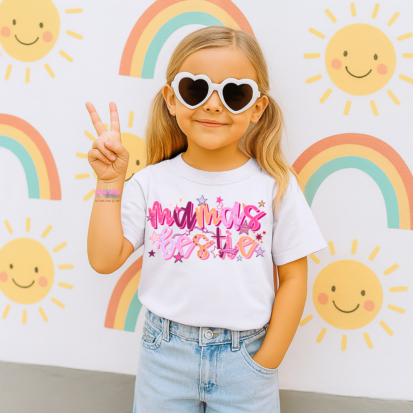 Mamas Bestie Youth Graphic Tee or Crewneck Sweatshirt