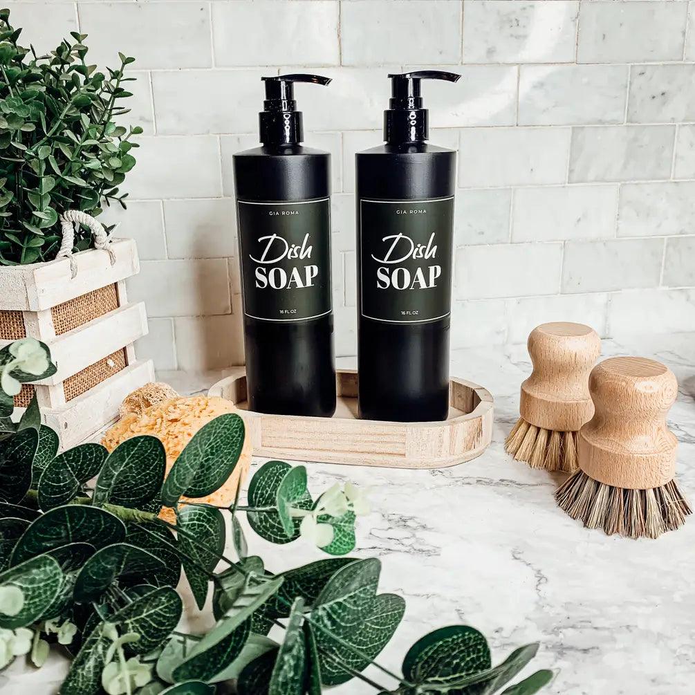 16oz Plastic Black Bottle Dispenser