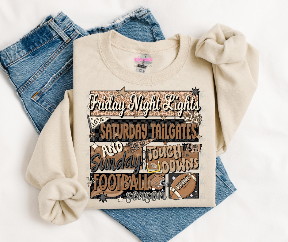 Football Nights Graphic Tee or Crewneck Sweatshirt