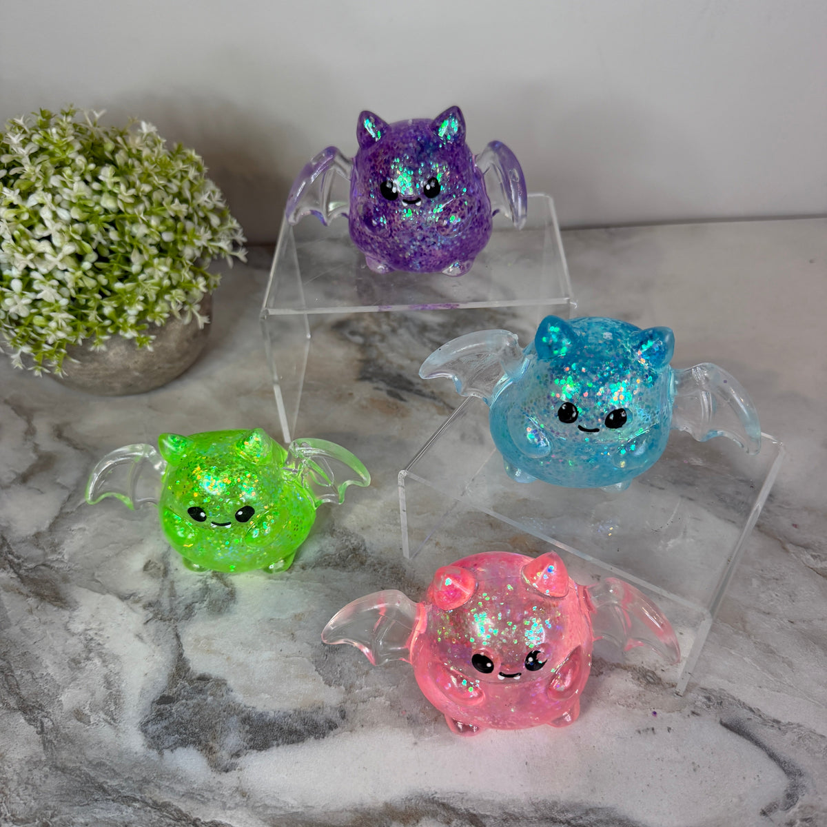 Squishy Toy - Halloween Glitter Bat - PREORDER