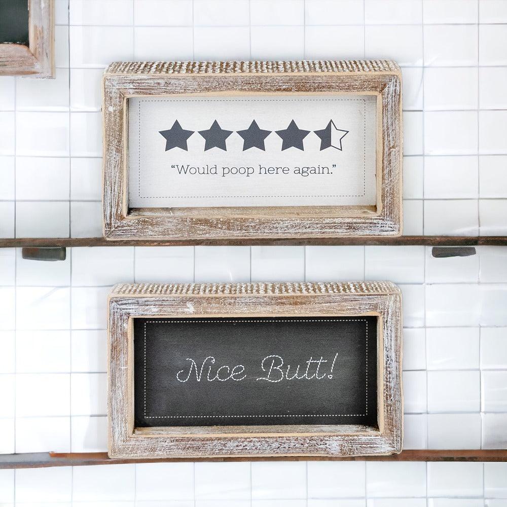 Bathroom Rating - Double Sided Sign