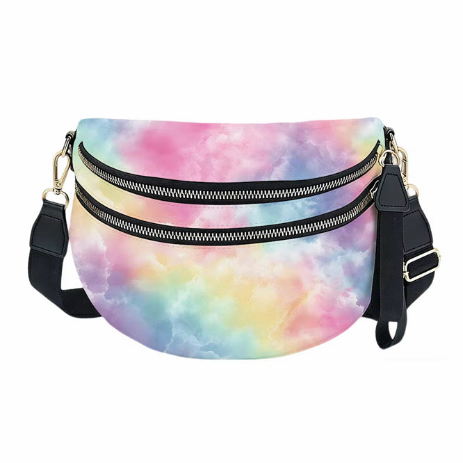 The Roni Nylon Crossbody - Tie Dye Ombré Pastel