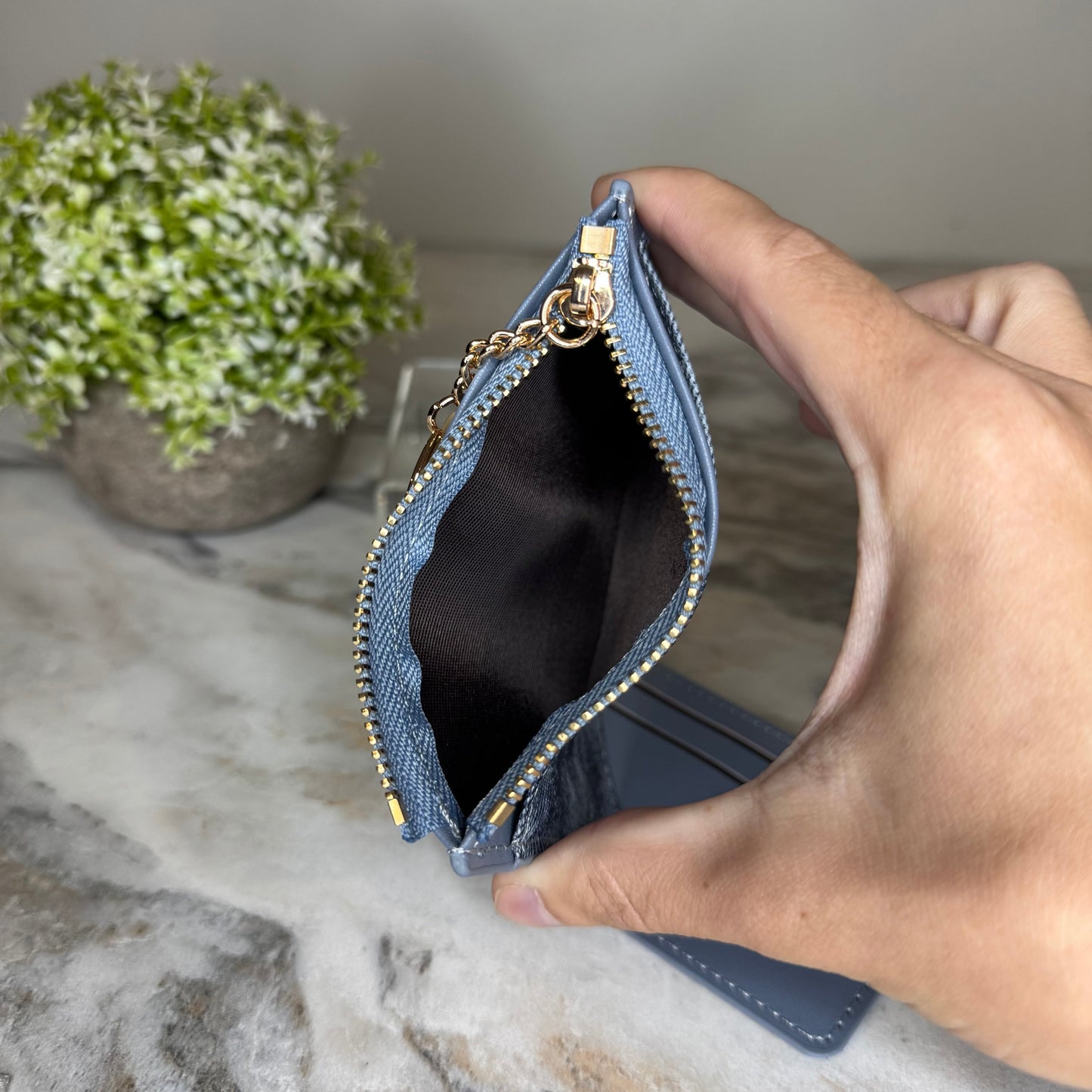 Denim Suede Bracelet Keychain & Card Holder - PREORDER 7/19-7/22