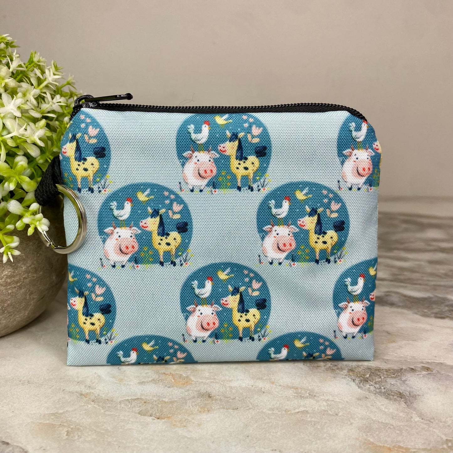 Mini Pouch - Farm Animal Circle