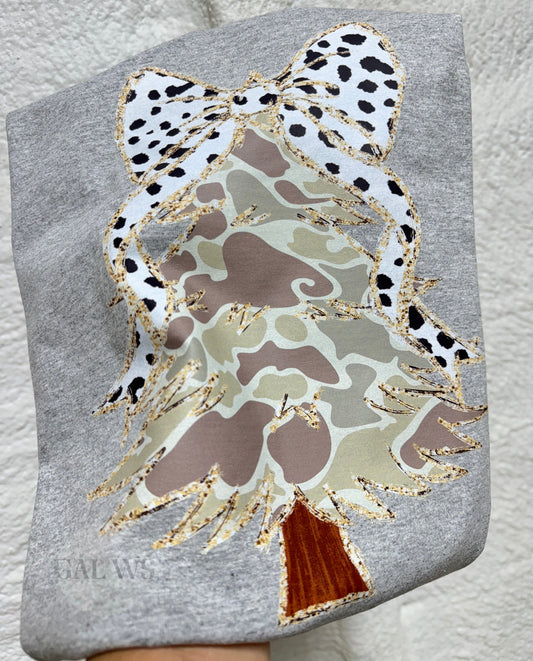 Camo & Glitter Christmas Tree  Tee/Sweatshirt