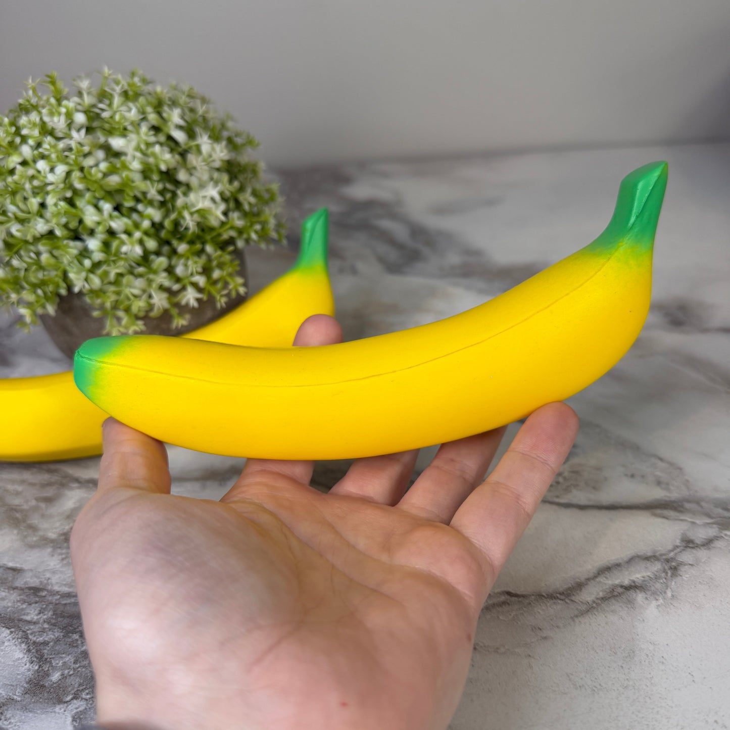 Stress Squishy Toy - Banana + Green - PREORDER