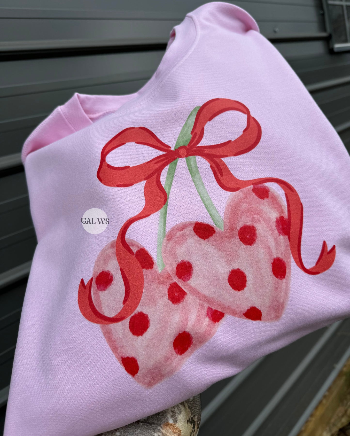 Polka Dot Heart Cherries Tee/Sweatshirt