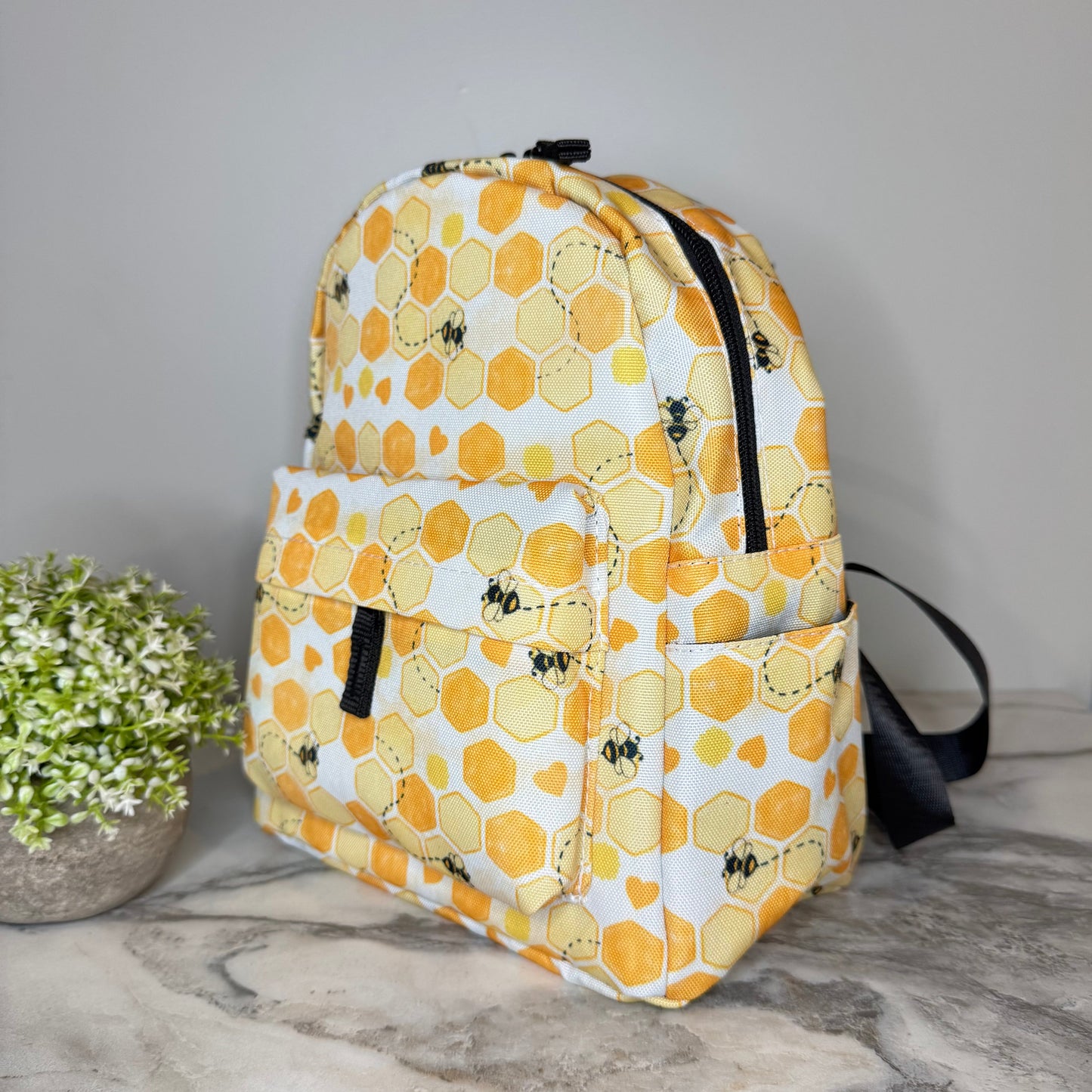 Mini Backpack - Honeycomb Bee Heart