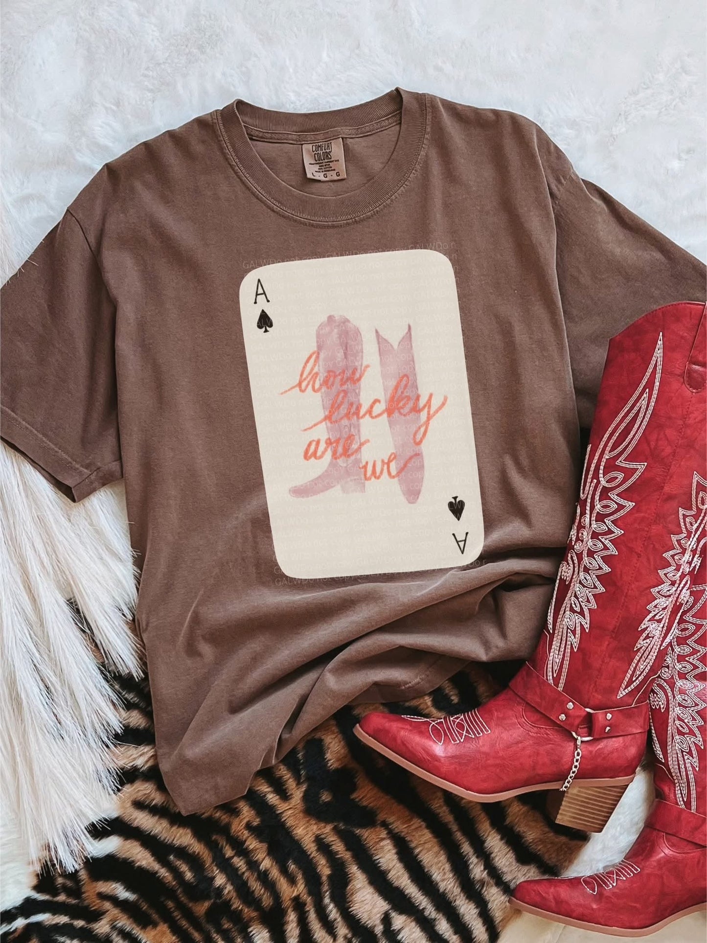 How Lucky Are We Card Tee/Sweatshirt