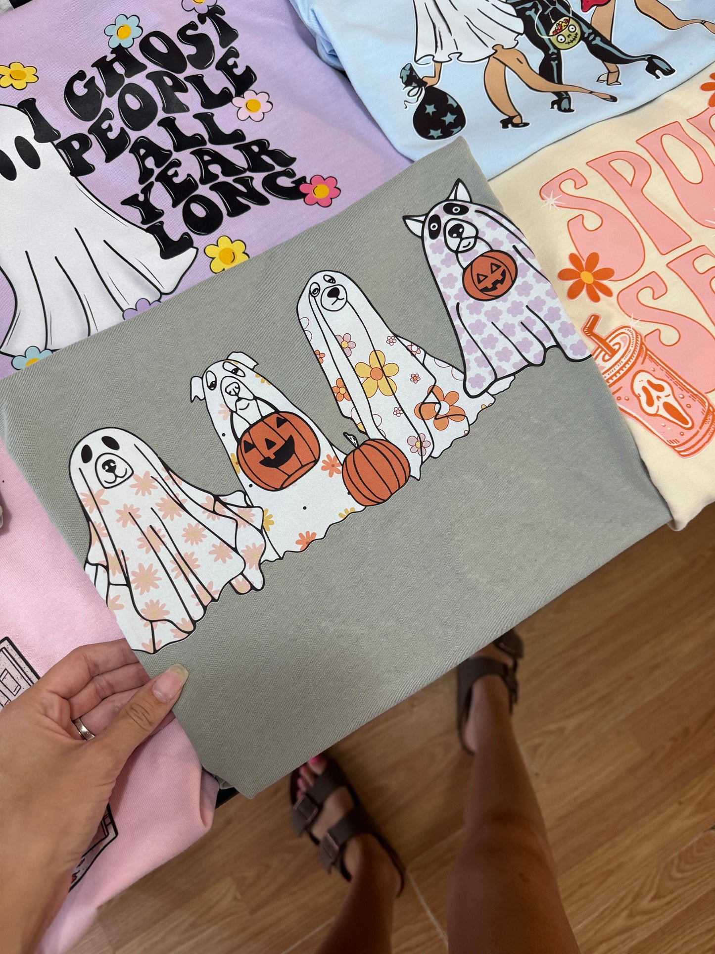 Floral Ghost Dogs Tee/Sweatshirt
