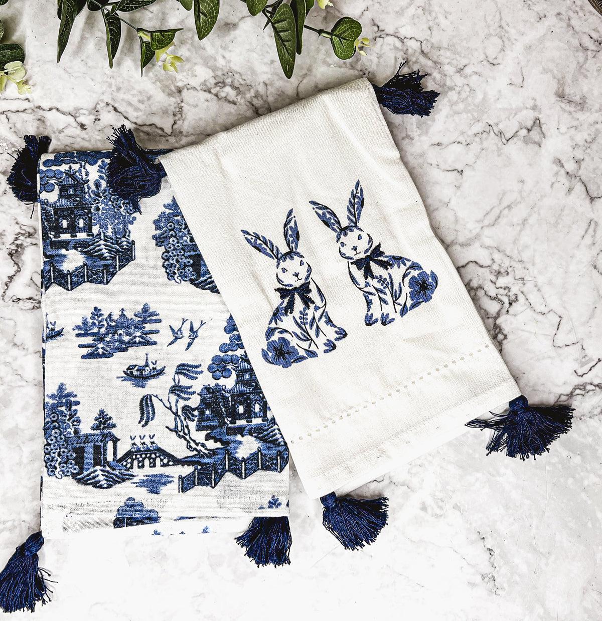 Chinoiserie Bunny Towel