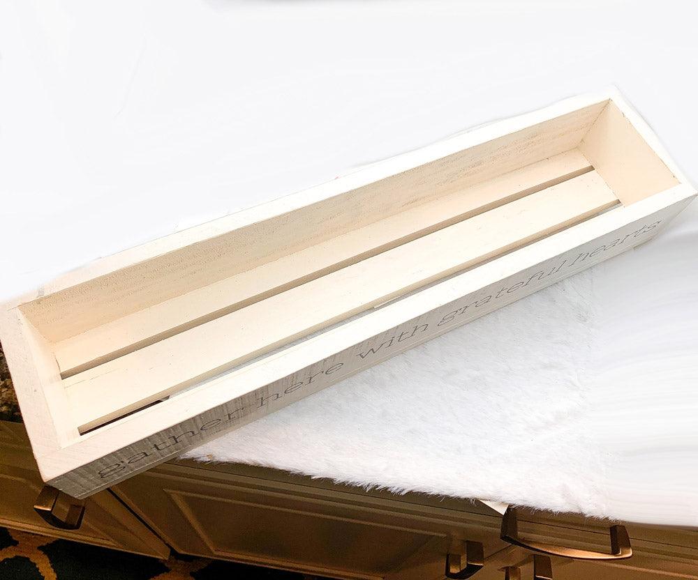 Wooden Storage Box Long and Skinny