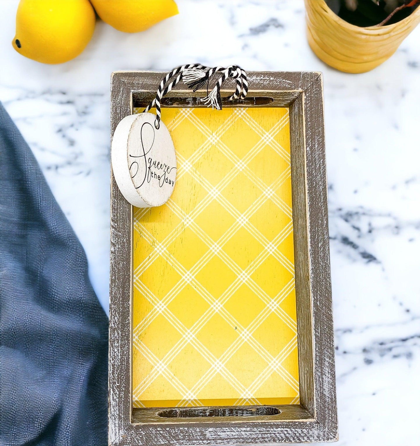 Squeeze The Day Wooden Tray