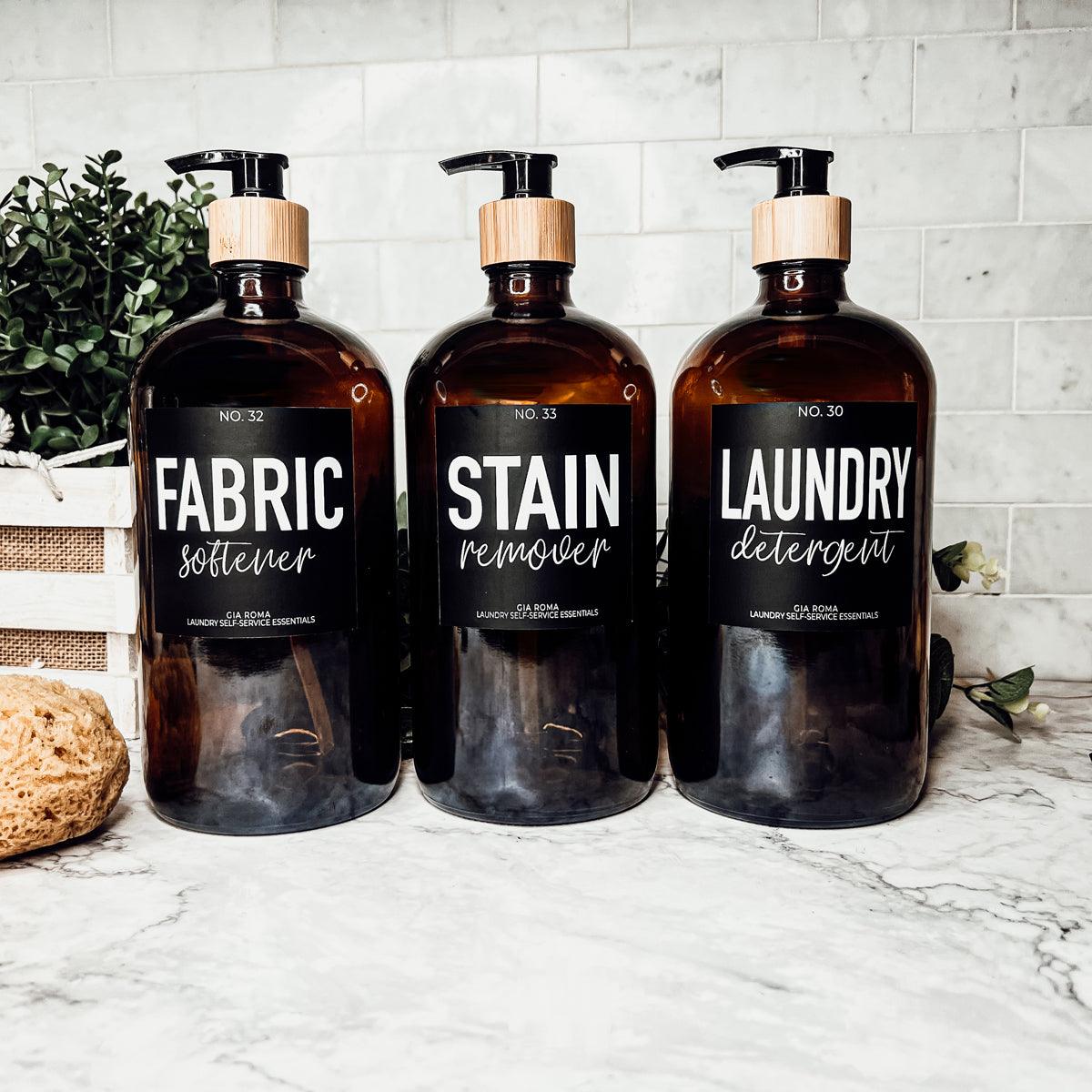 32oz Glass Amber Dispensers