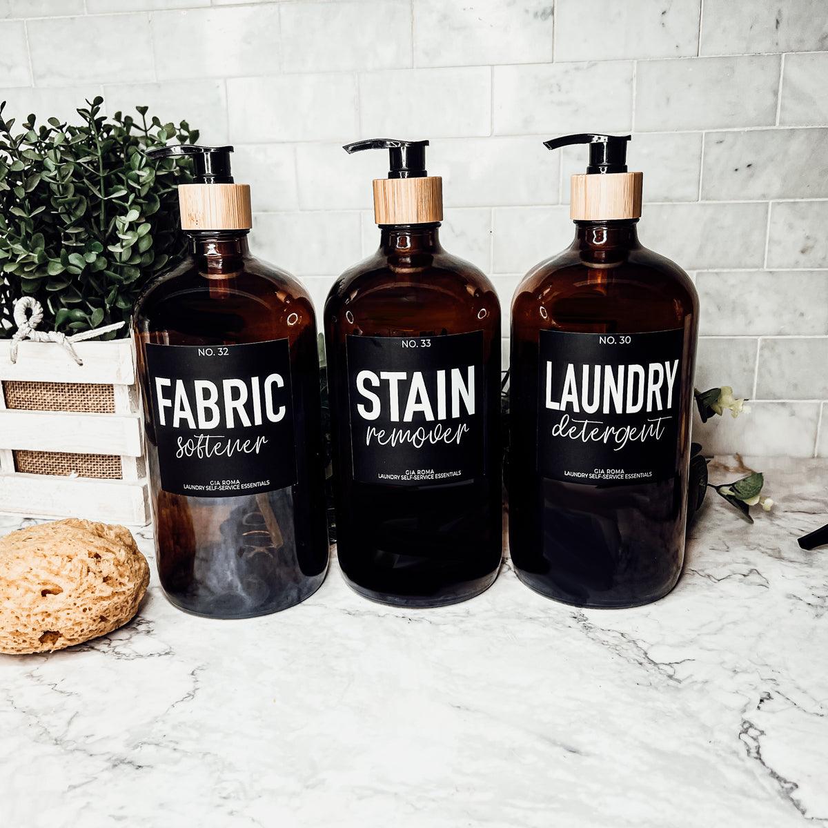 32oz Glass Amber Dispensers