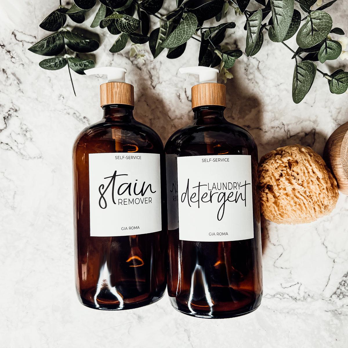 32oz Glass Amber Dispensers