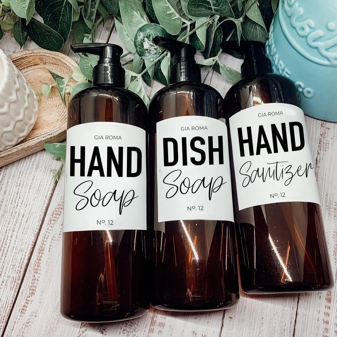 16oz Plastic Amber Dispenser | White Label