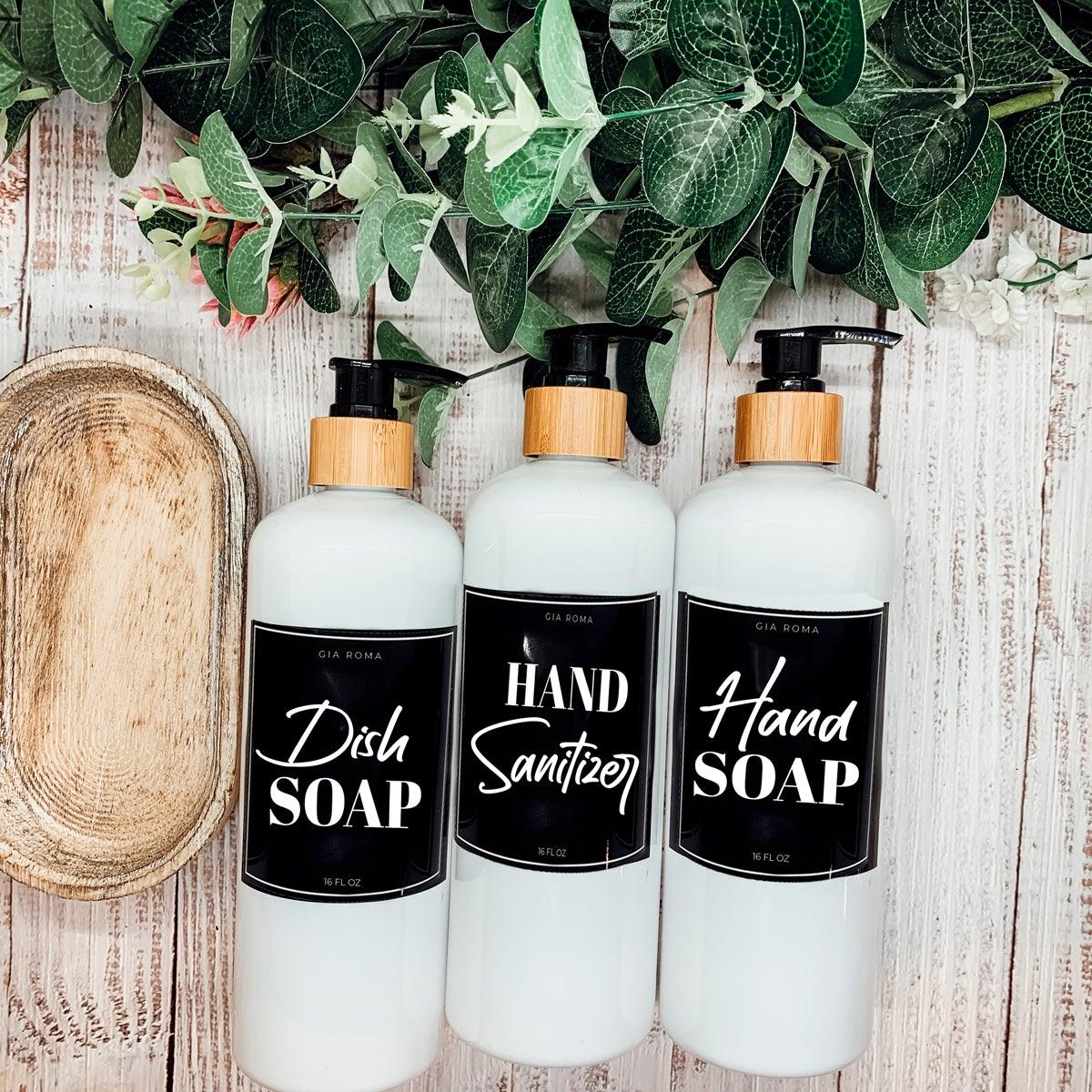 16oz Plastic White Dispenser | Black Label