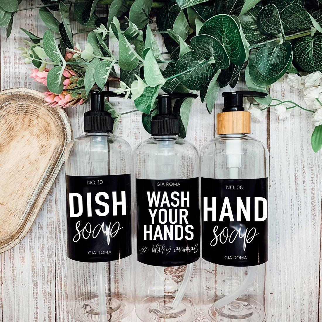 16oz Plastic Clear Dispenser | Black Label