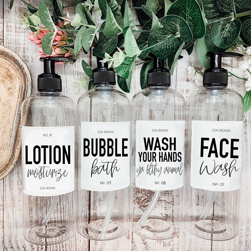 16oz Plastic Clear Dispenser | White Label