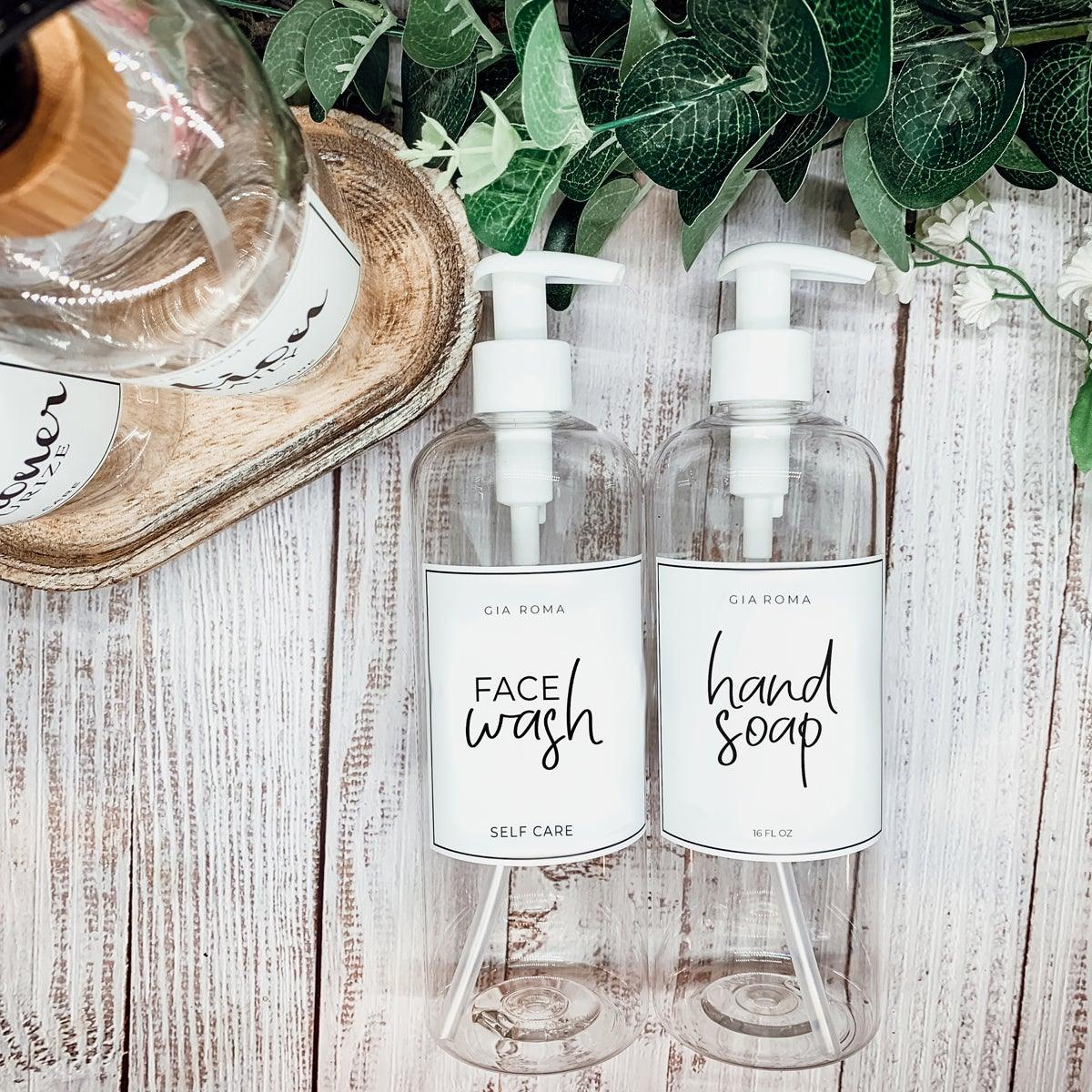 16oz Plastic Clear Dispenser | White Label