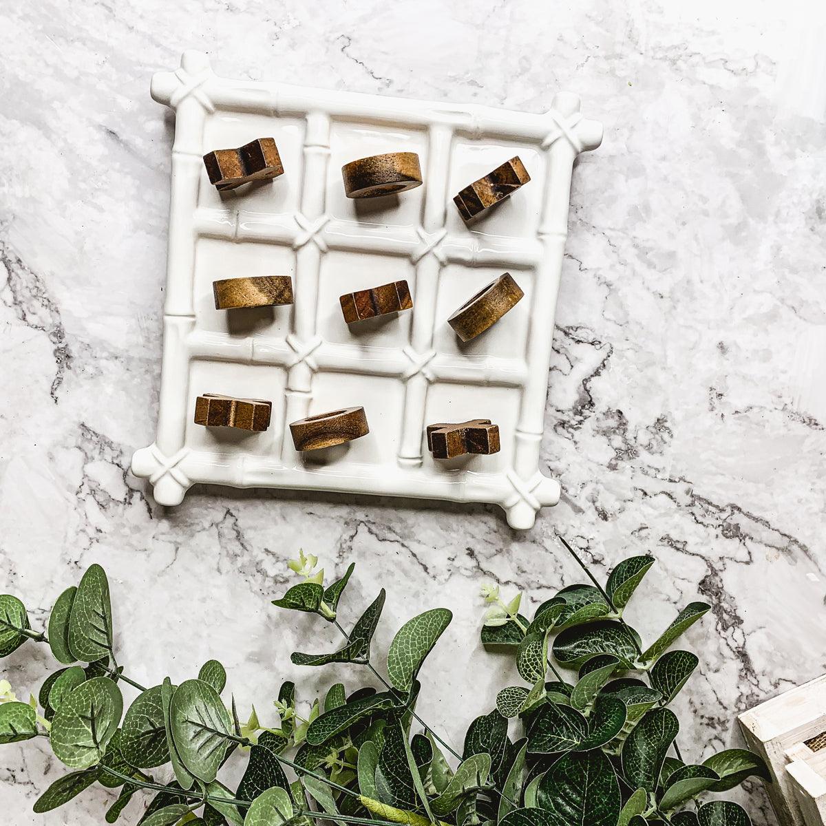 Faux Bamboo Tic Tac Toe