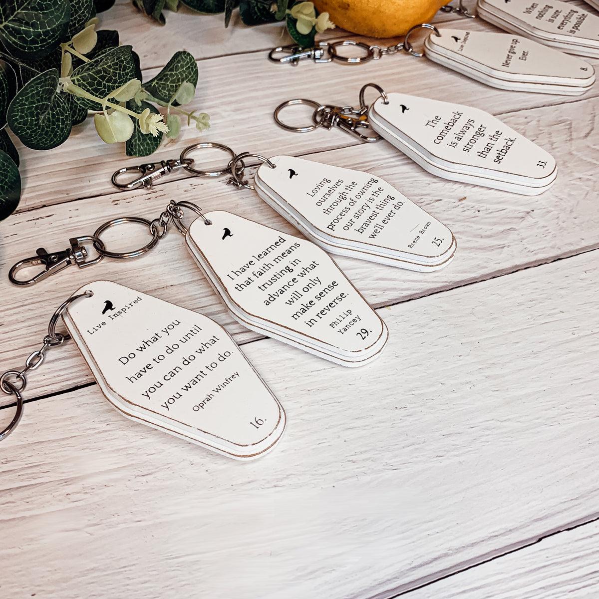 On the Go Inspirational Keychain 10+ Styles