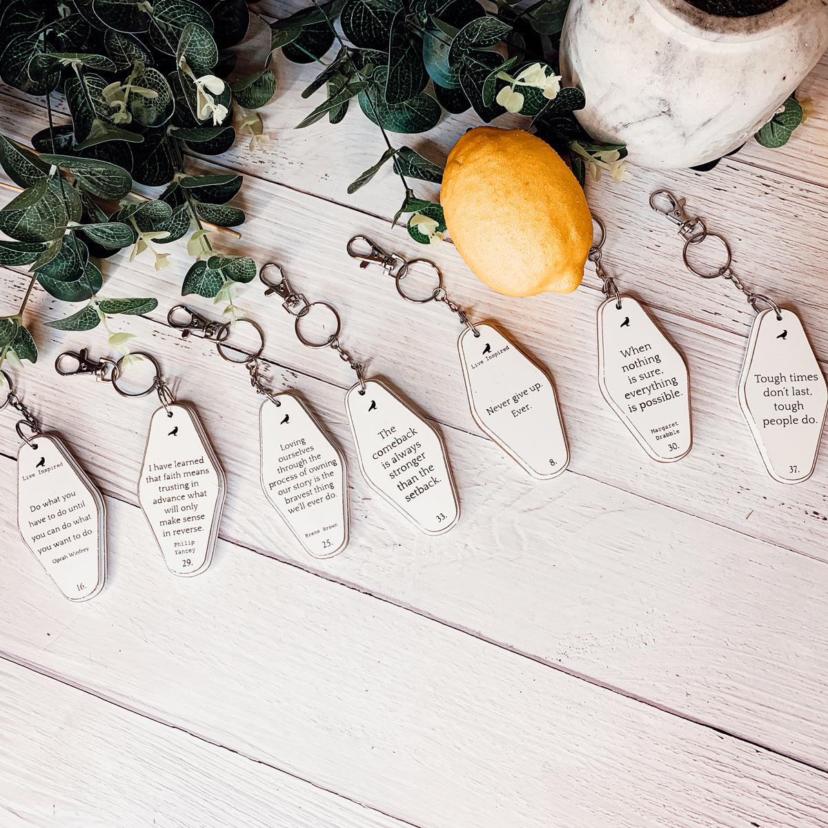 On the Go Inspirational Keychain 10+ Styles