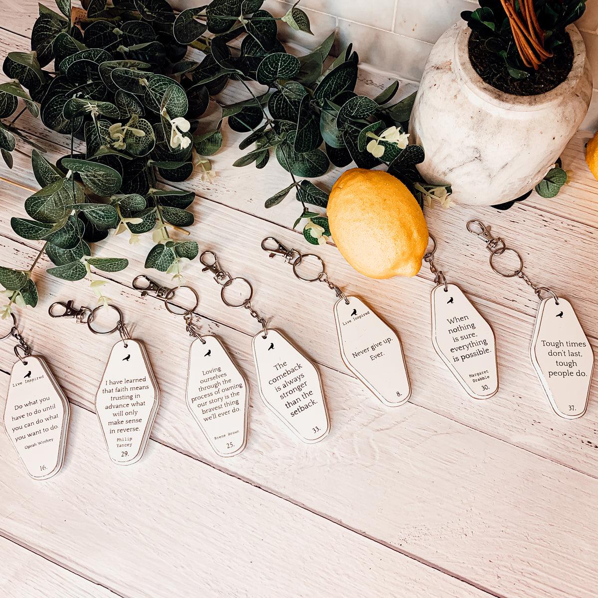 On the Go Inspirational Keychain 10+ Styles